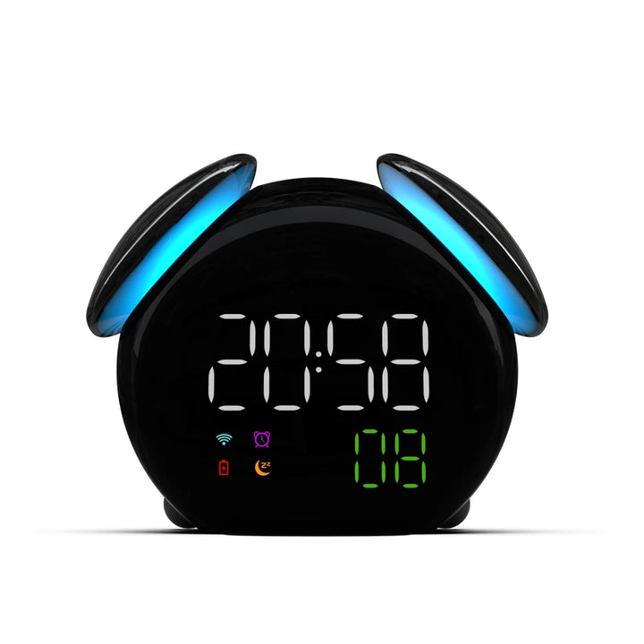 LED Wake Up Light Alarm Clock Night Light Bedroom Lamp Colorful Change USB Multifunction Alarm Clock For Child's Women Gifts
