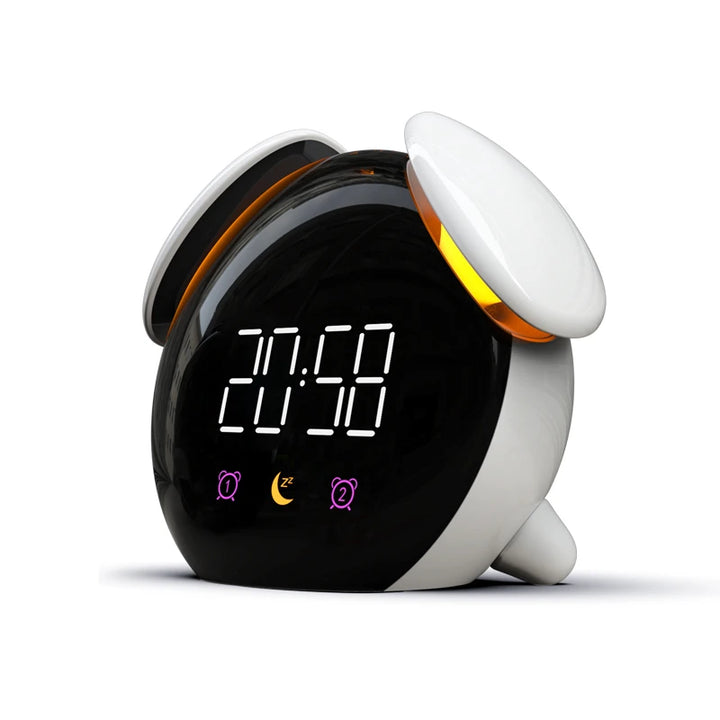 LED Wake Up Light Alarm Clock Night Light Bedroom Lamp Colorful Change USB Multifunction Alarm Clock For Child's Women Gifts