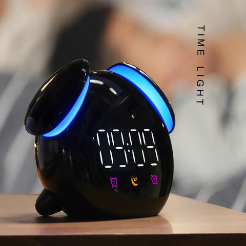 LED Wake Up Light Alarm Clock Night Light Bedroom Lamp Colorful Change USB Multifunction Alarm Clock For Child's Women Gifts