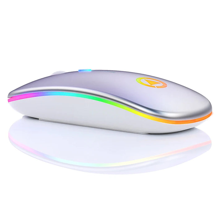 Wireless Mouse Rechargeable Mouse Ultra-thin Silent LED Colorful Backlit Gaming Mouse For Computer Laptop PC