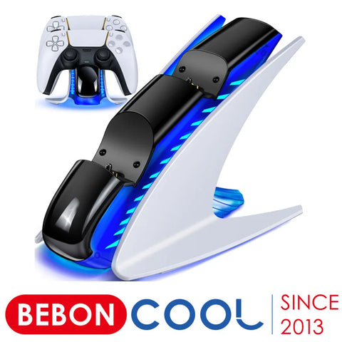 BEBONCOOL Dual Fast Charger For PS5 Controller Type-C Charging Cradle Station For Playstation 5 Controller Charger Gamepad Acces