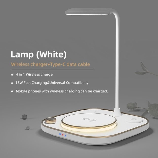 4-In-1 Qi Wireless Charger Lamp - Tinker's Way