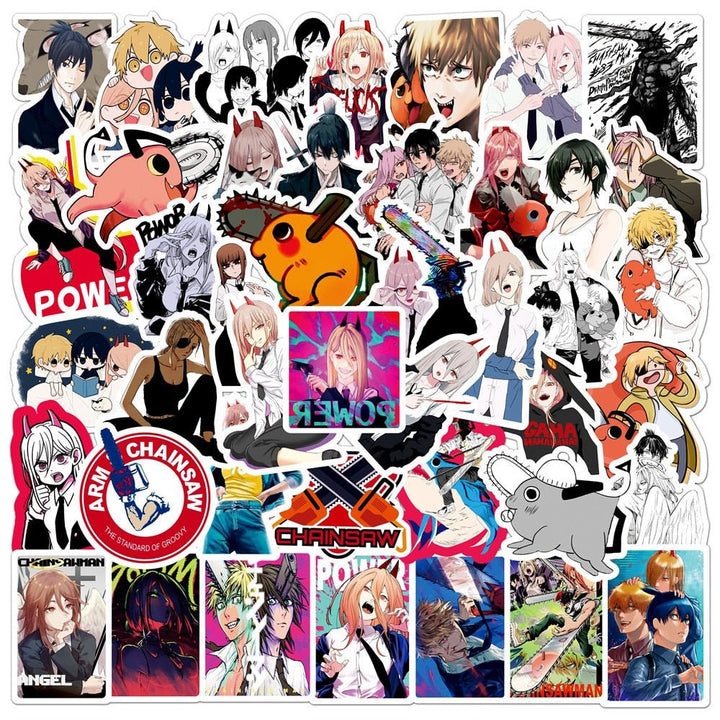 Assorted Chainsaw Man Stickers - Tinker's Way