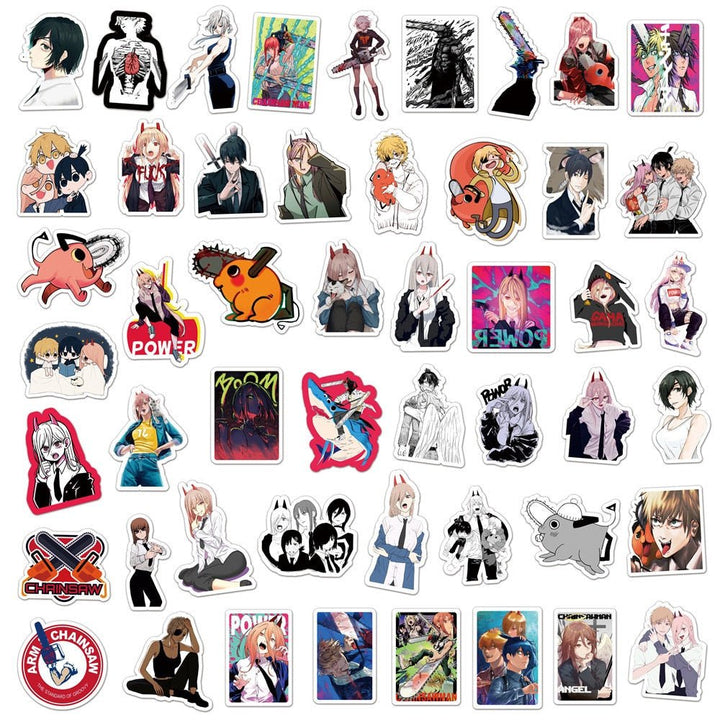 Assorted Chainsaw Man Stickers - Tinker's Way