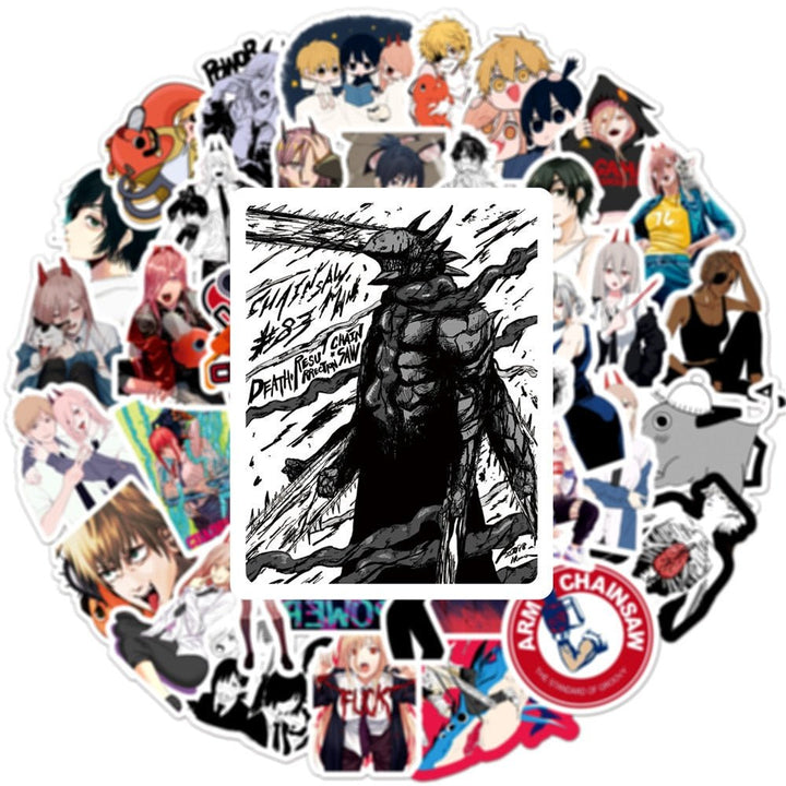Assorted Chainsaw Man Stickers - Tinker's Way