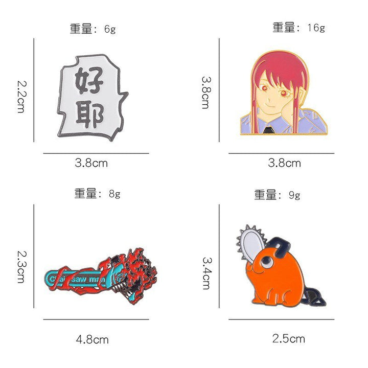 Chainsaw Man Pins & Brooch Set - Tinker's Way