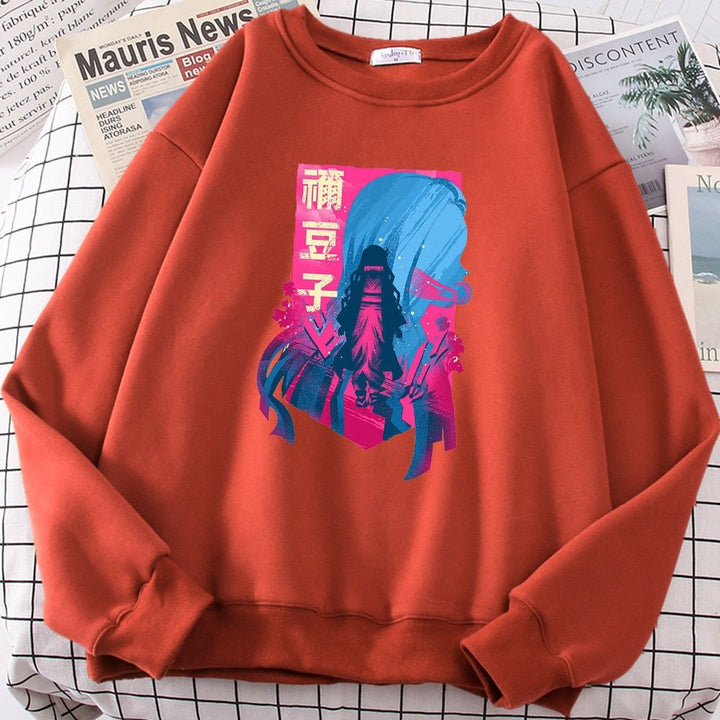 Demon Slayer (Nezuko Hamado) Harajuku Fleece Pullover - Tinker's Way