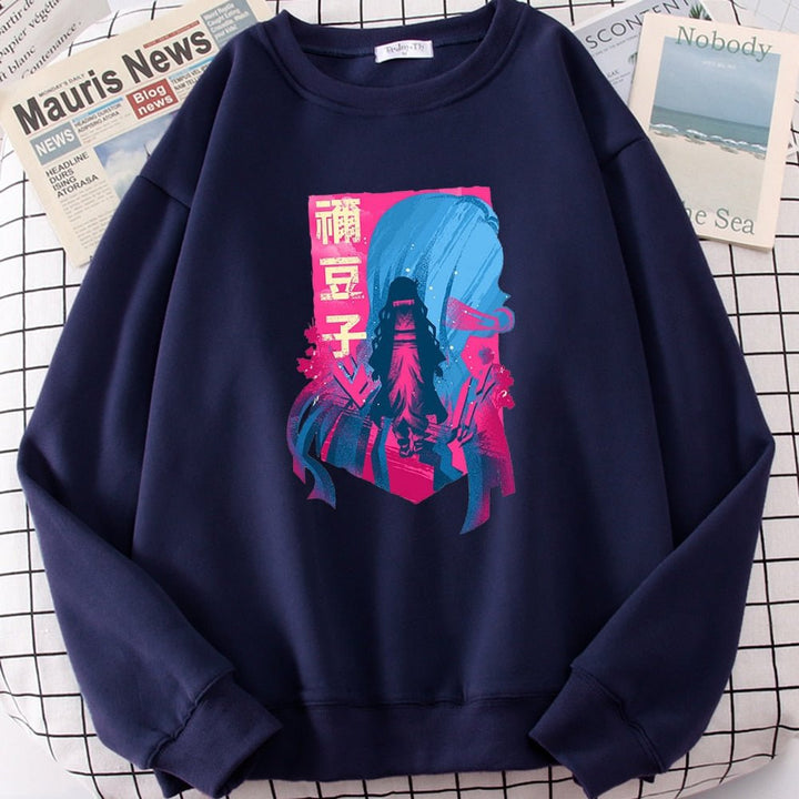 Demon Slayer (Nezuko Hamado) Harajuku Fleece Pullover - Tinker's Way
