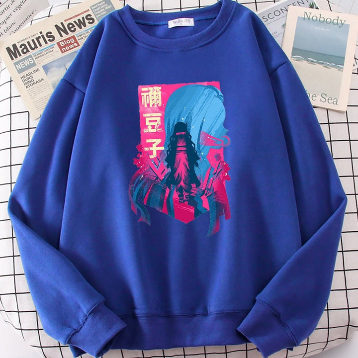 Demon Slayer (Nezuko Hamado) Harajuku Fleece Pullover - Tinker's Way