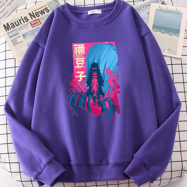 Demon Slayer (Nezuko Hamado) Harajuku Fleece Pullover - Tinker's Way