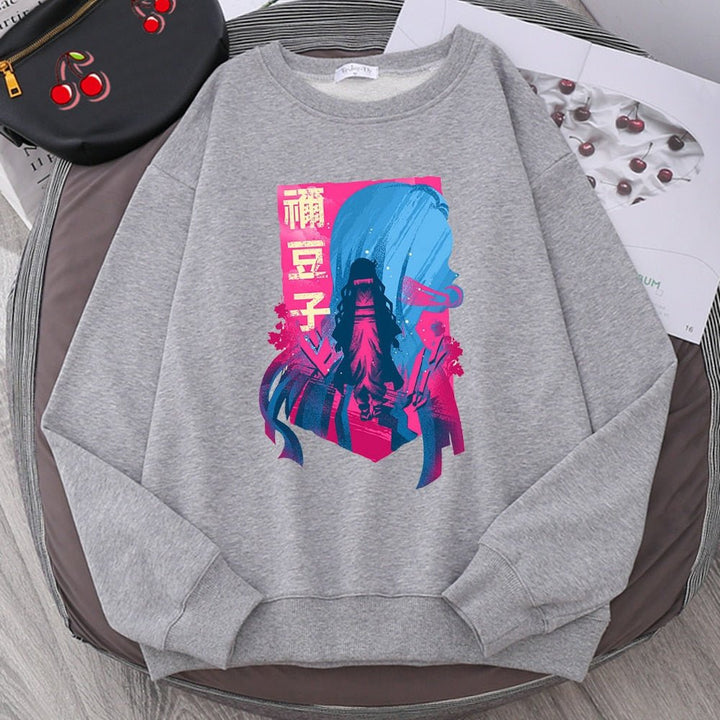 Demon Slayer (Nezuko Hamado) Harajuku Fleece Pullover - Tinker's Way