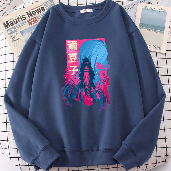 Demon Slayer (Nezuko Hamado) Harajuku Fleece Pullover - Tinker's Way