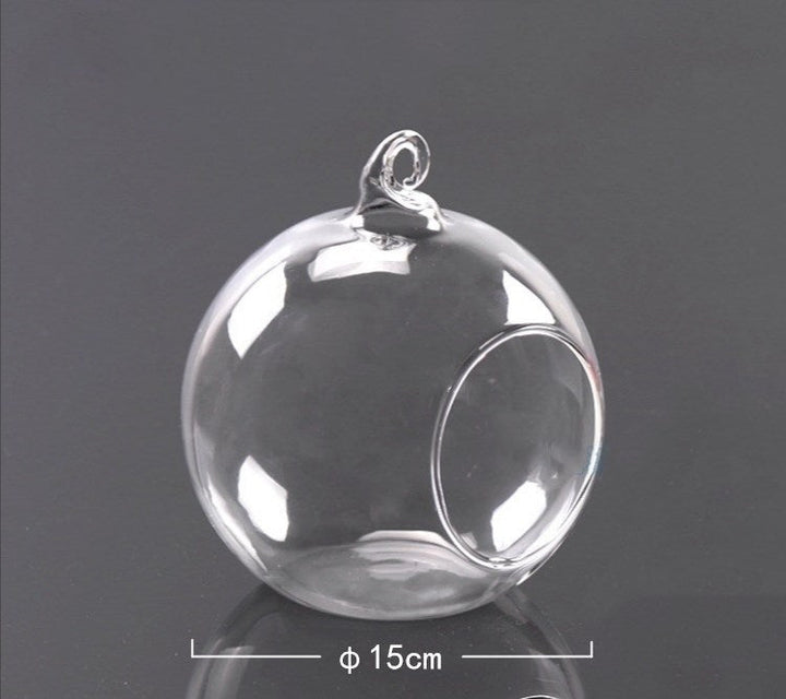Hanging transparent glass vase container - Tinker's Way