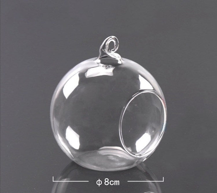 Hanging transparent glass vase container - Tinker's Way