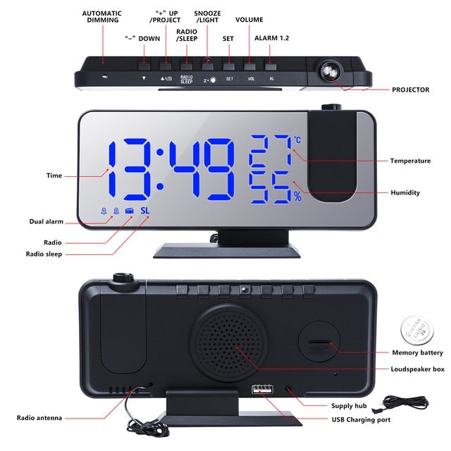 LED Projection Clock - Tinker's Way