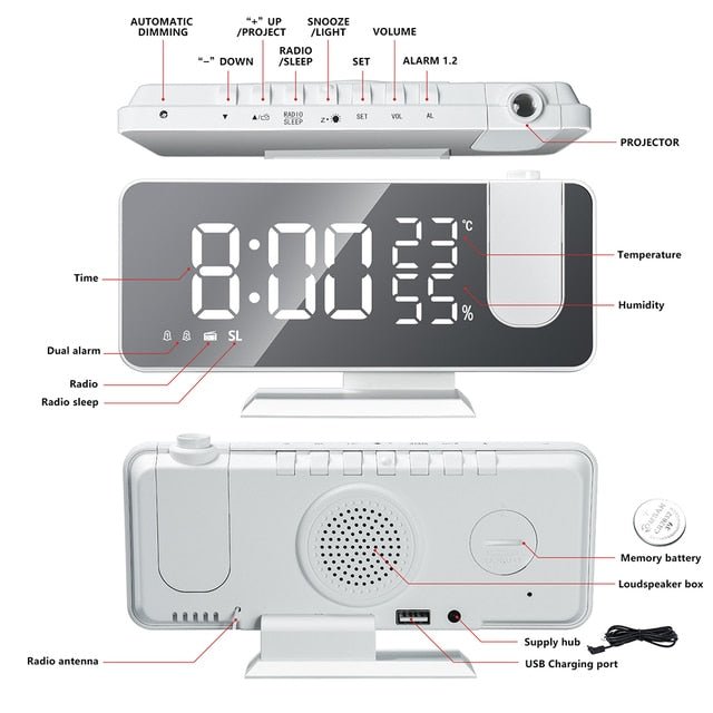 LED Projection Clock - Tinker's Way