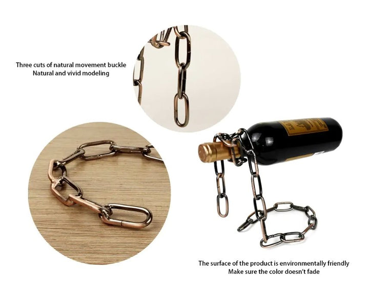 Magic Iron Chain Wine Bottle Holder - Tinker's Way
