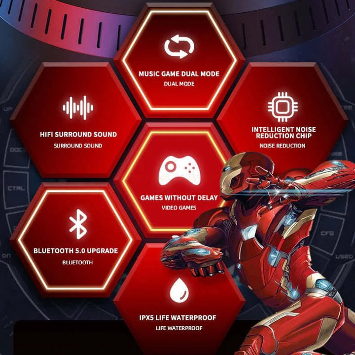 MCU Super-Hero Style Earbuds - Tinker's Way
