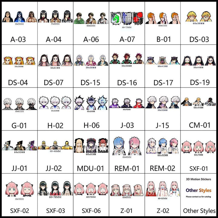Mini 3D Motion/Moving Anime Stickers - Tinker's Way