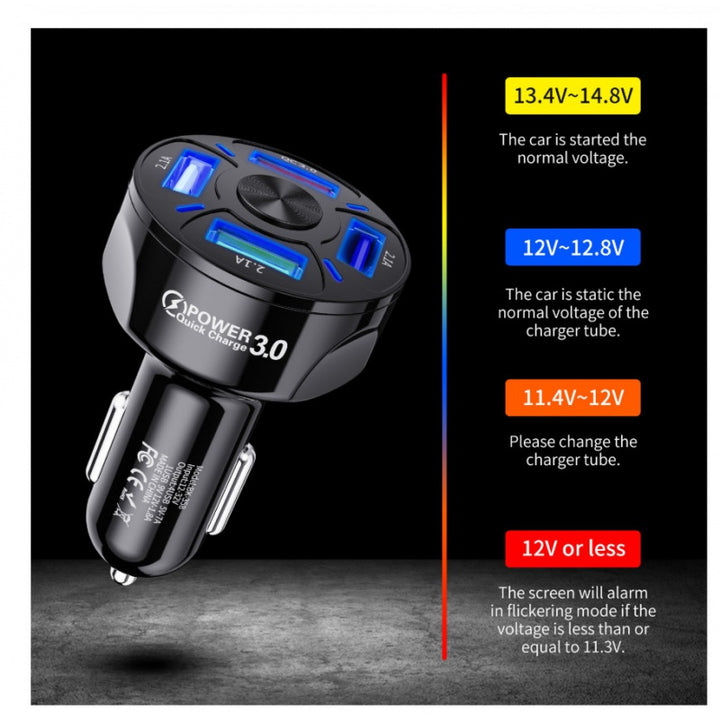 Fast Charge Car Charger One For Four Car Mobile Phone Charger Car Charger