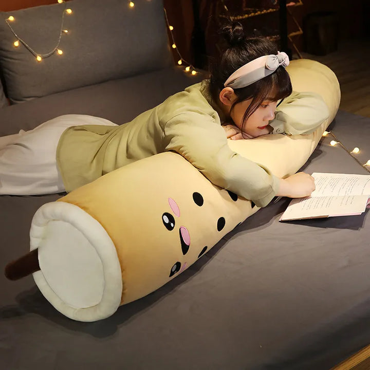 (Punidaman) Cute Bubble Tea Cup Plush Pillow