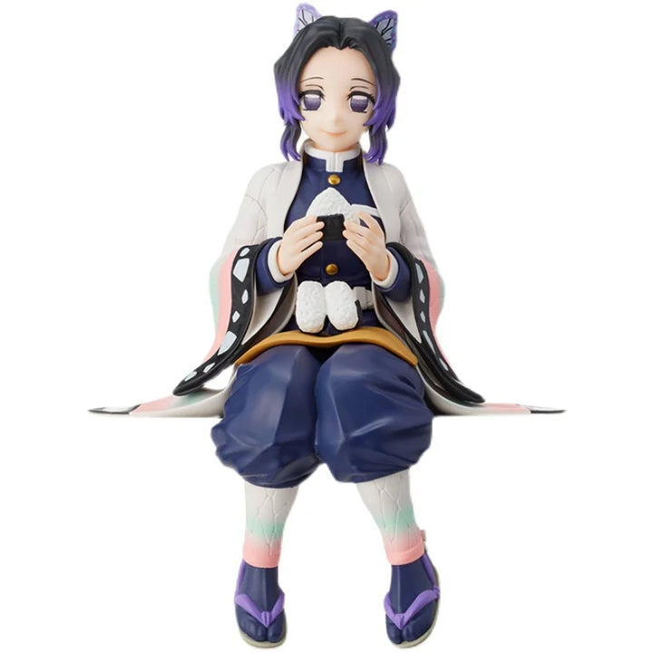 Anime Demon Slayer Kamado Tanjirou Eat Rice Balls PVC Action Figure Premium Chokonose Figure