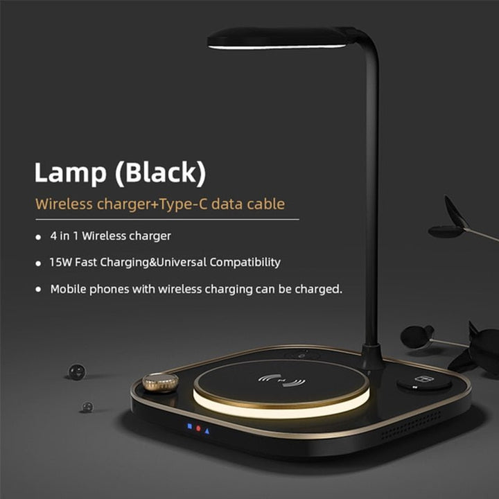 4-In-1 Qi Wireless Charger Lamp - Tinker's Way