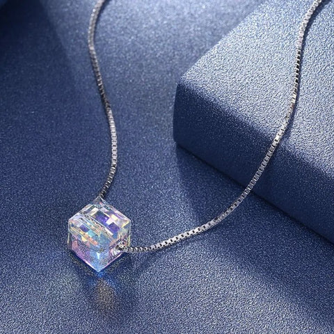 Aurora Borealis Cube Necklace - Tinker's Way