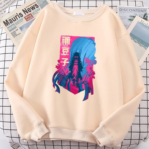Demon Slayer (Nezuko Hamado) Harajuku Fleece Pullover - Tinker's Way