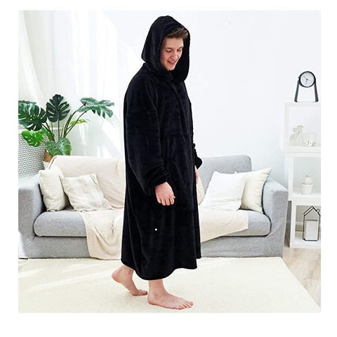 Flannel Blanket Hooded Robe - Tinker's Way