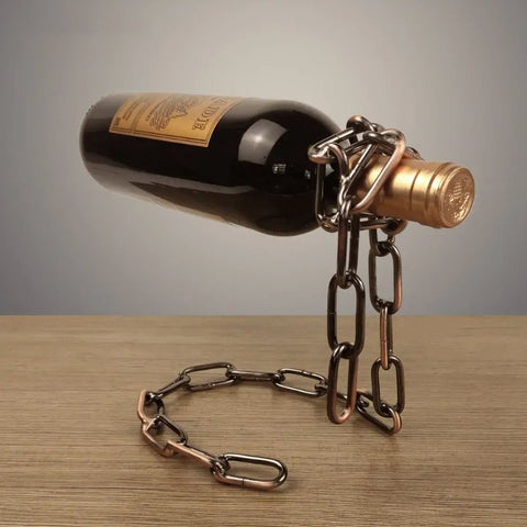 Magic Iron Chain Wine Bottle Holder - Tinker's Way